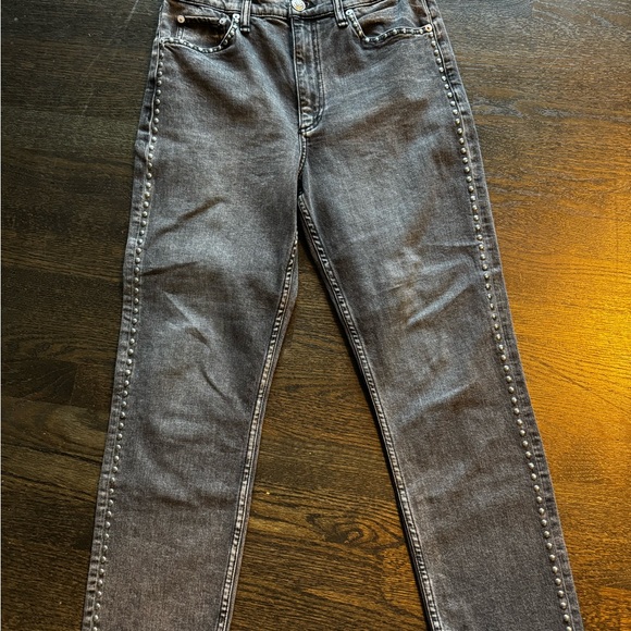 RAG & BONE WREN STUD STRETCH JEANS SIZE 28. Pristine condition. Never worn. - Picture 7 of 8